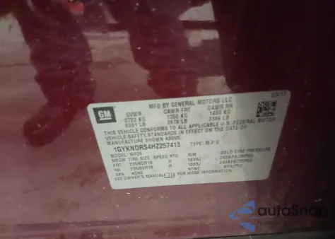 2017 Cadillac Xt5 Luxury from USA, damaged, VIN 1GYKNDRS4HZ257413